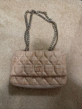 Jason Wu Quilted Tweed Chain Shoulder Bag in Beige